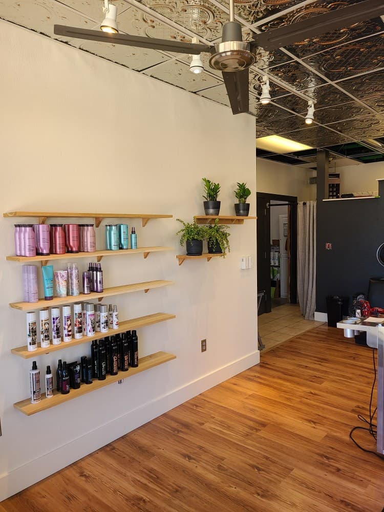 Product display at Mesha's Coiffure